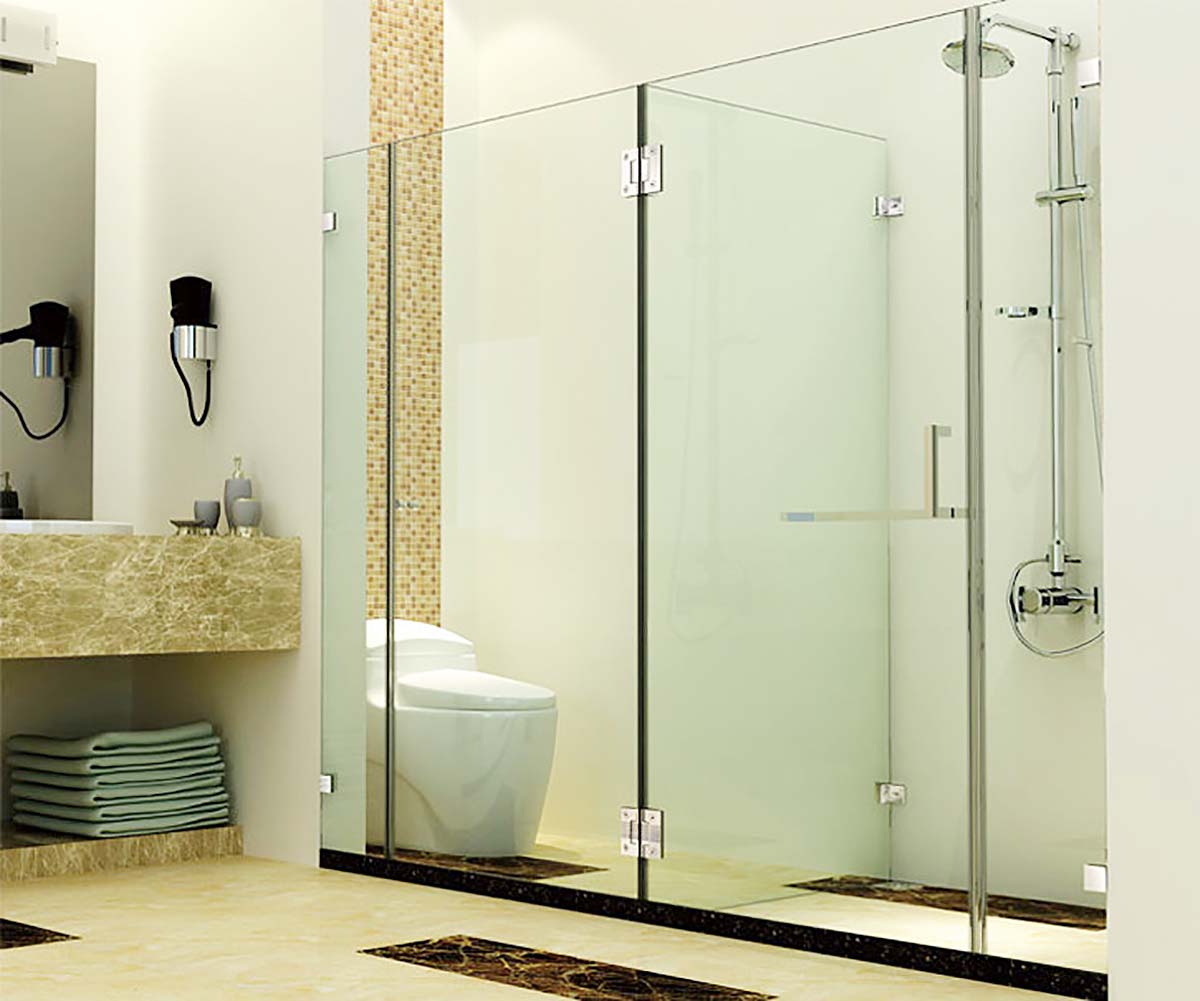 product-Brass 180 Degree Glass To Glass Shower Hinges-FULAISI -img